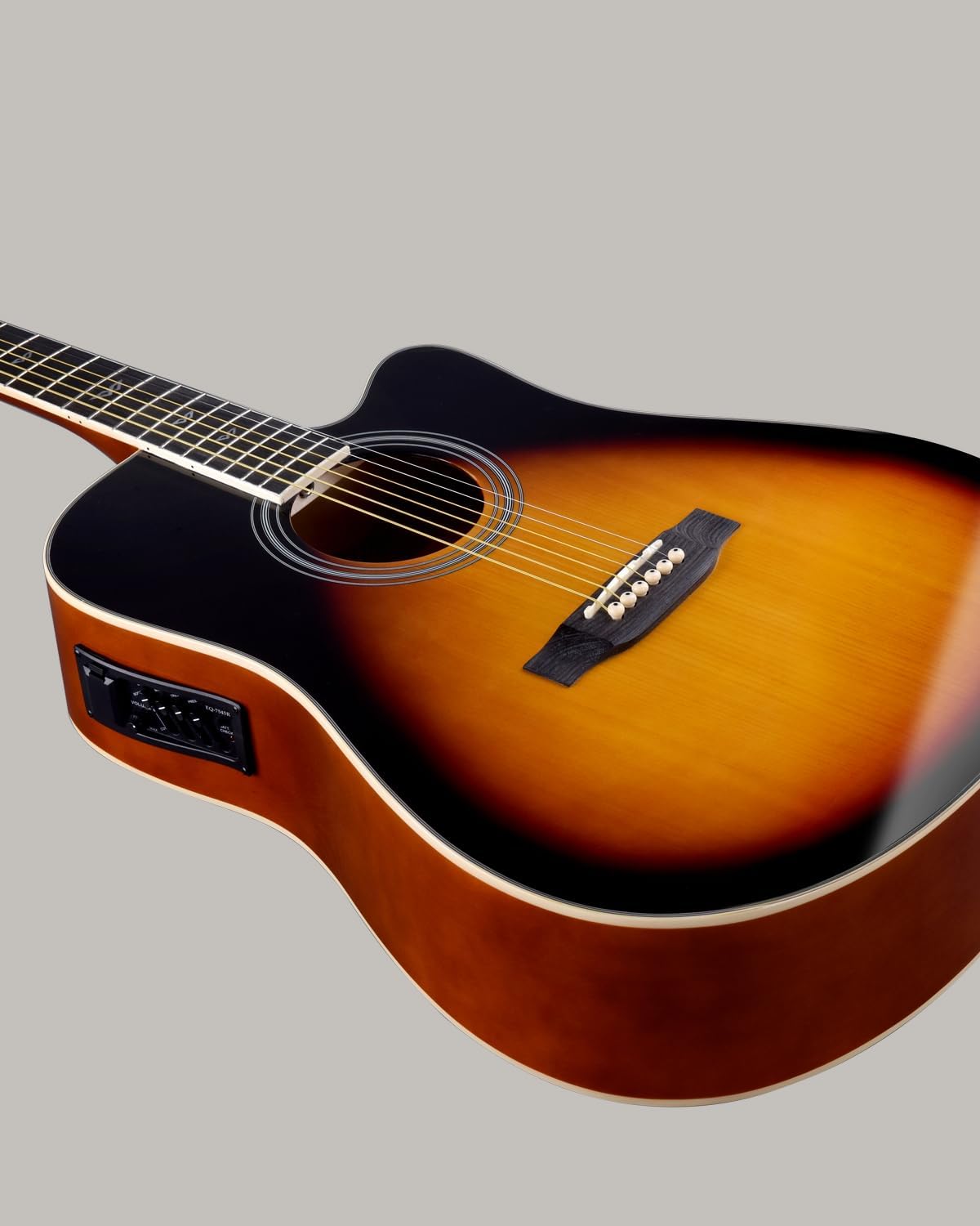 Winzz Acoustic-Electric Guitar 4/4 Full Size for Adults Beginners and Teens,6 Steel-String Acustica Guitarra Starter Kit, 4-Band Equaliser, 41