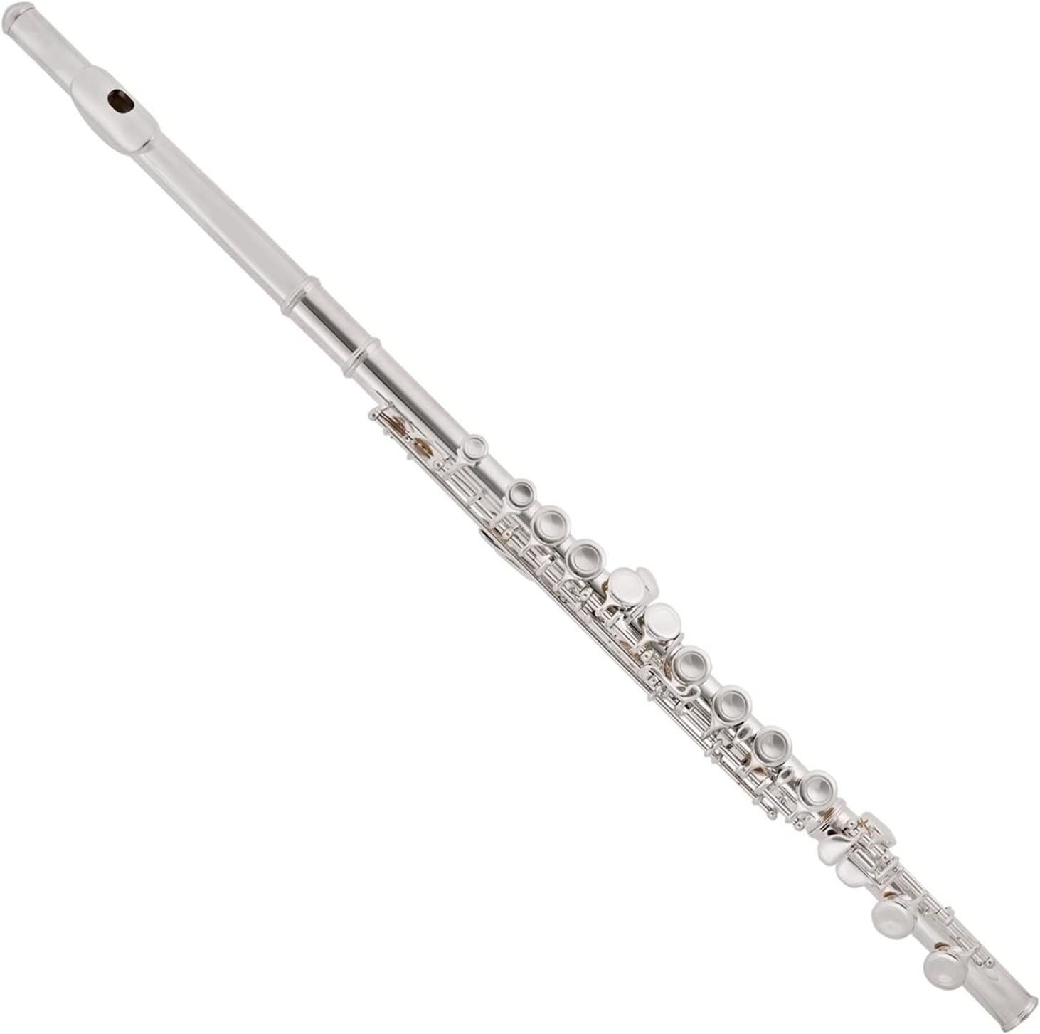 TSTS Flutes Musical Instrument Student Flute with Case 16 Hole Nickel-Silver Flute with Split E-Key Wind Instrument
