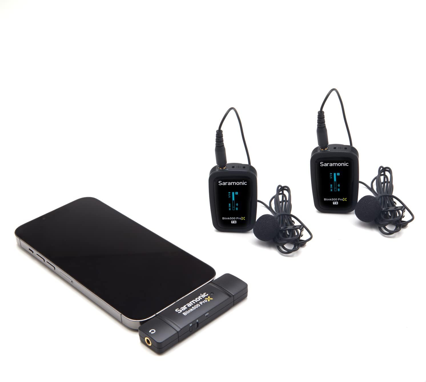 Saramonic Blink 500 Pro X B4 2-Person Wireless Mic System with Lavaliers & Lightning Receiver for iPhone & iPad with Lighting