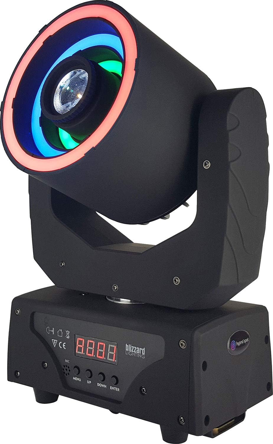 Blizzard Lighting Hypno Spot 30-Watt LED Moving Head Light with Aura Effect (9 Filter Color Wheel + 9 Gobos)