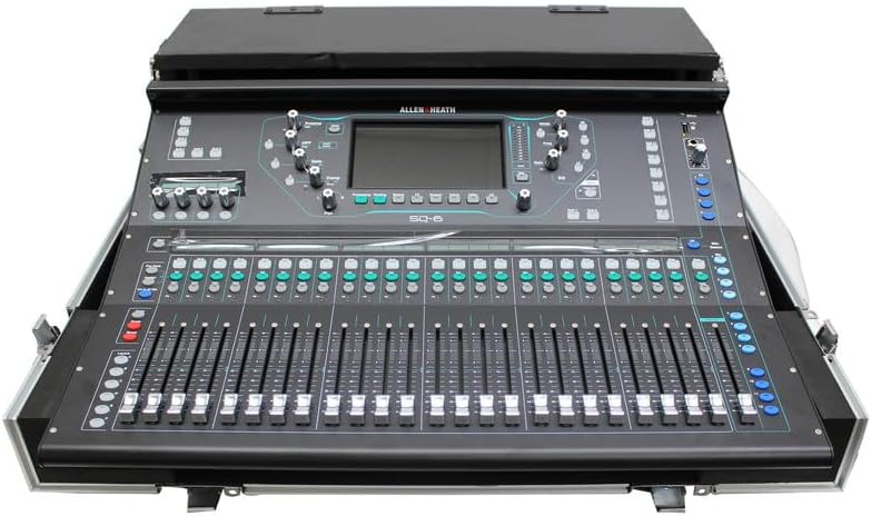 ProX XS-AHSQ5DHW ATA Digital Audio Mixer Flight Case for Allen & Heath SQ5 Console with Doghouse compartment and Caster wheels