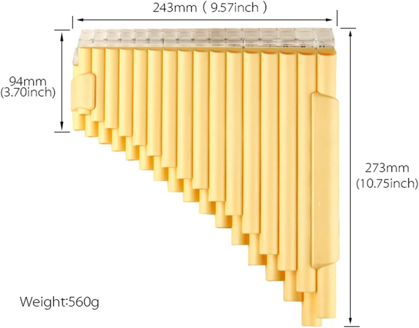 32 Pipes Pan Flute Double Pipes Pan Pipe G Key ABS Plastic Woodwind Instrument for Musical Lover