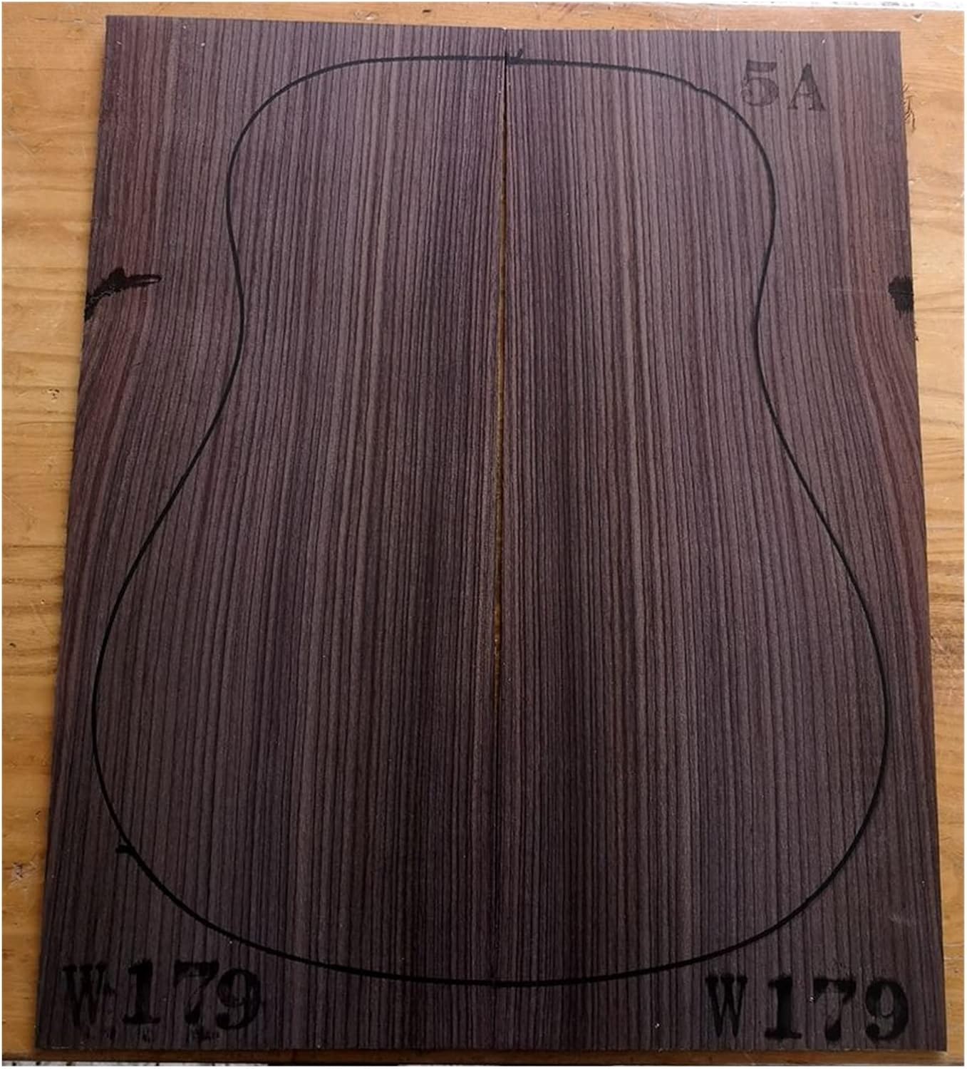 India Rose Wood Back Panel Wool Guitar Production Material Accessories DIY Guitar Kit (Color : 24)