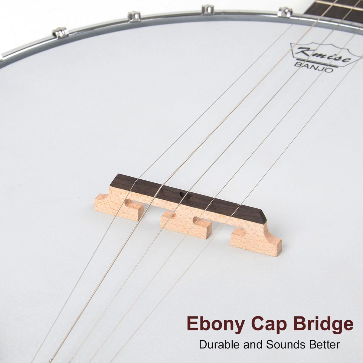 Kmise 5 String Resonator Banjo,Professional Sapele Back Full Size Banjos Starter Kit with Bag Tuner Strap Strings Picks Ruler Wrench Bridge