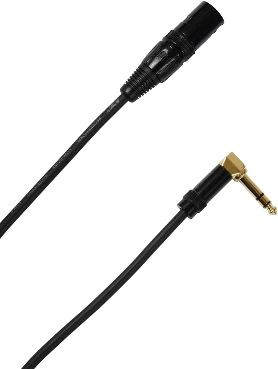 Audio2000'S E14106E8 Eight-Pack Gold-Plated 1/4-Inch TRS Right Angle to XLR Male 6-Feet Balanced Audio/Patch/Recording Cables