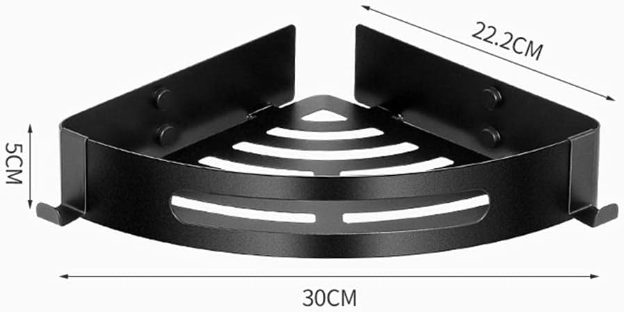 Shower Caddie Stainless Steel Shelf Adhesive Rack Corner No Drilling Wall Mount for Bathroom Toilet-Black a_3 Tier(Black B,3-Story)