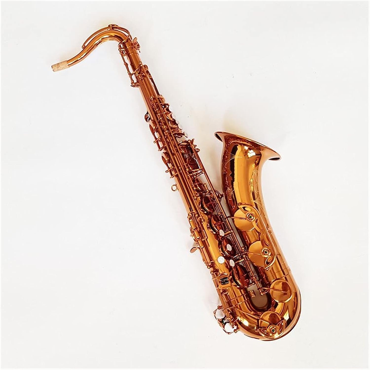 Tenor Saxophone Instruments Coffee Color Copper Simulation Brass with Mouthpiece Student Saxophone
