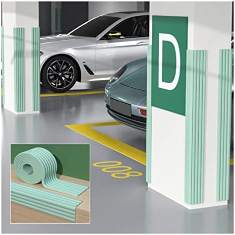 Car Parking Protector,Foam Corner Protector， Sponges Table Corners Column,Anti-Impact Window Sills Corner Guard Strip,Ground Floor Garage Wall Corner Guards,0.8cm Thick(Green,2m-8pcs)