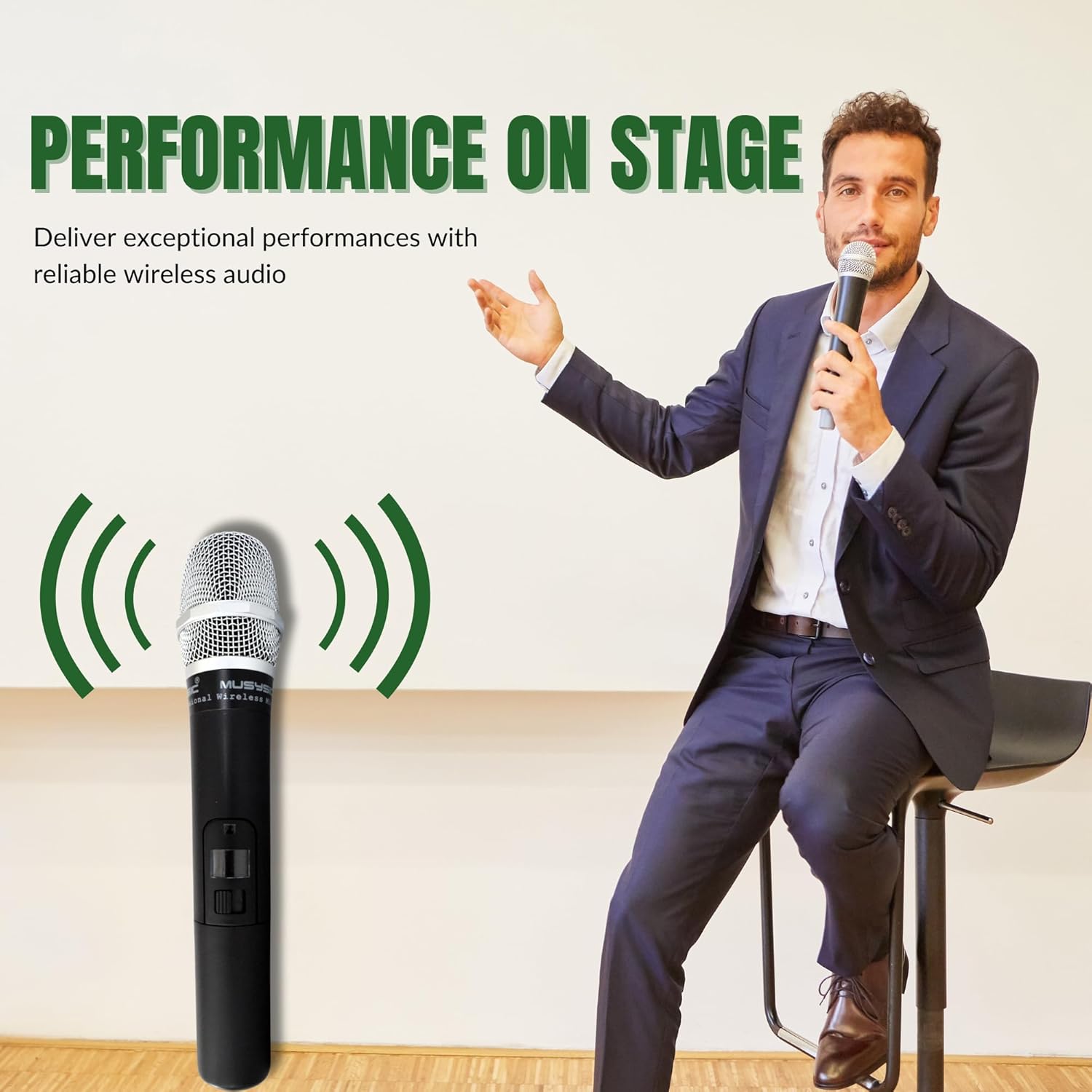 MUSYSIC Pro Wireless Microphone System – Advanced SM Technology, 1/4
