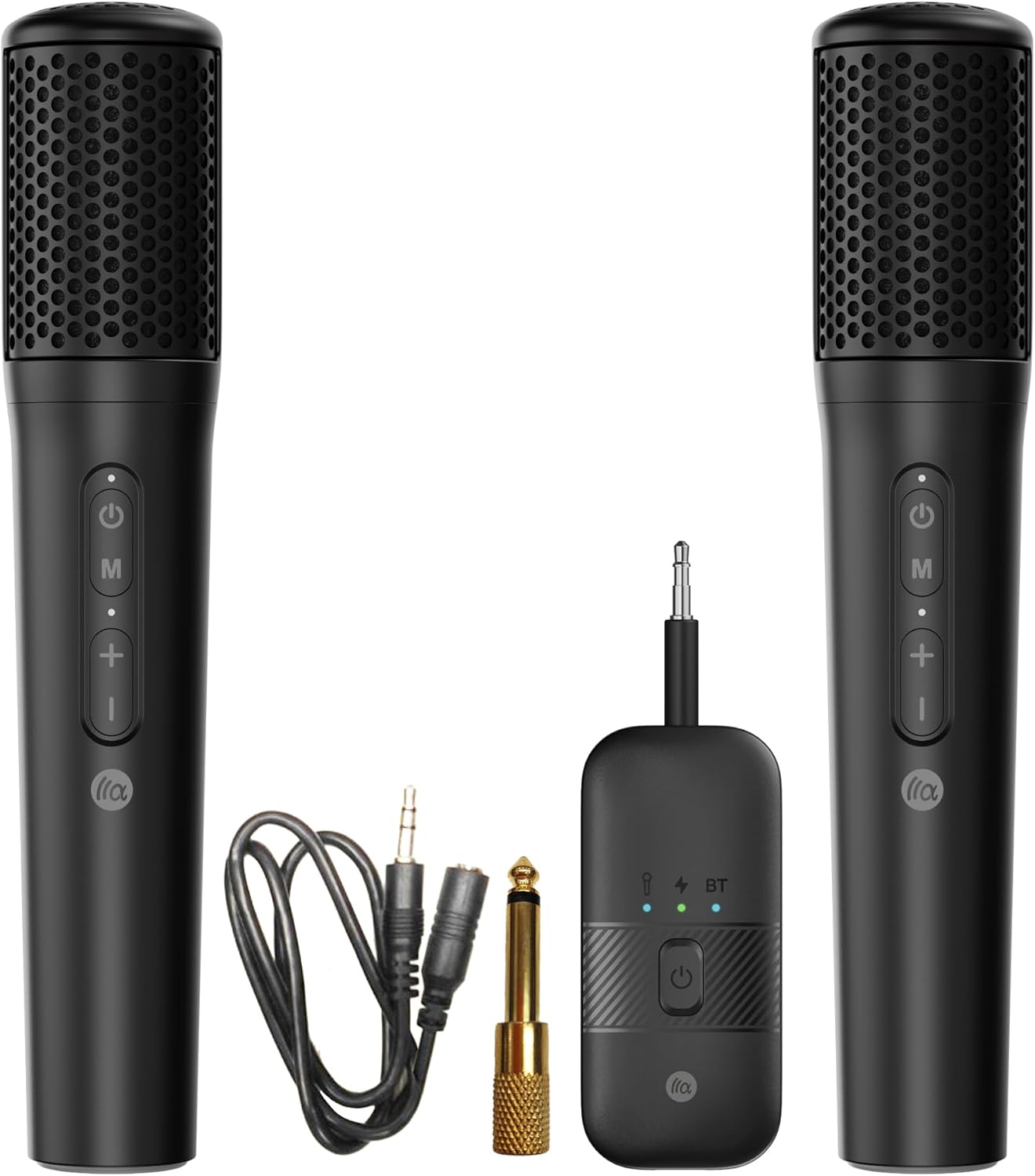 Wireless Microphones System,Dual Handheld Microphone with Rechargeable Receiver, for Karaoke, Speech, Wedding, Church, PA System,Outdoor Events,Party Gifts