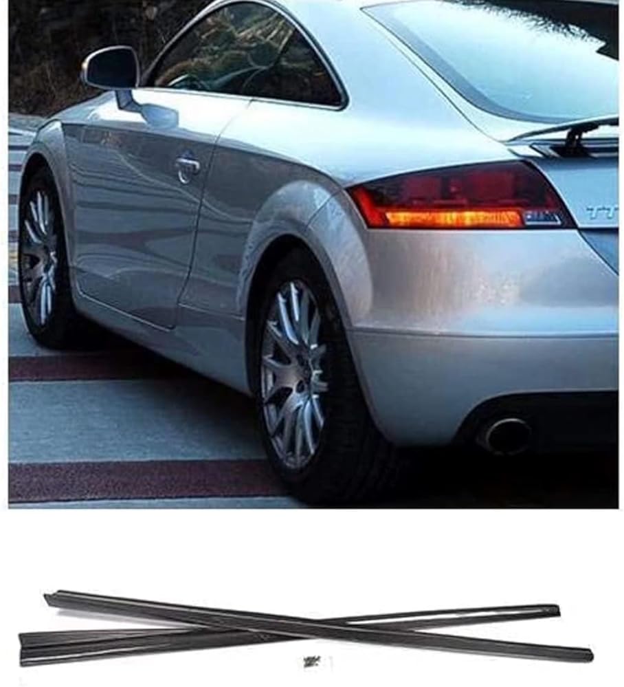 WASHLA Carbon Fiber Car Side Skirt for Audi TT 2008-2009, Side Skirt Extension Splitter Diffuser Side Skirts Extension Rocker Panel Splitter Lip, WASHLA-8912568162330