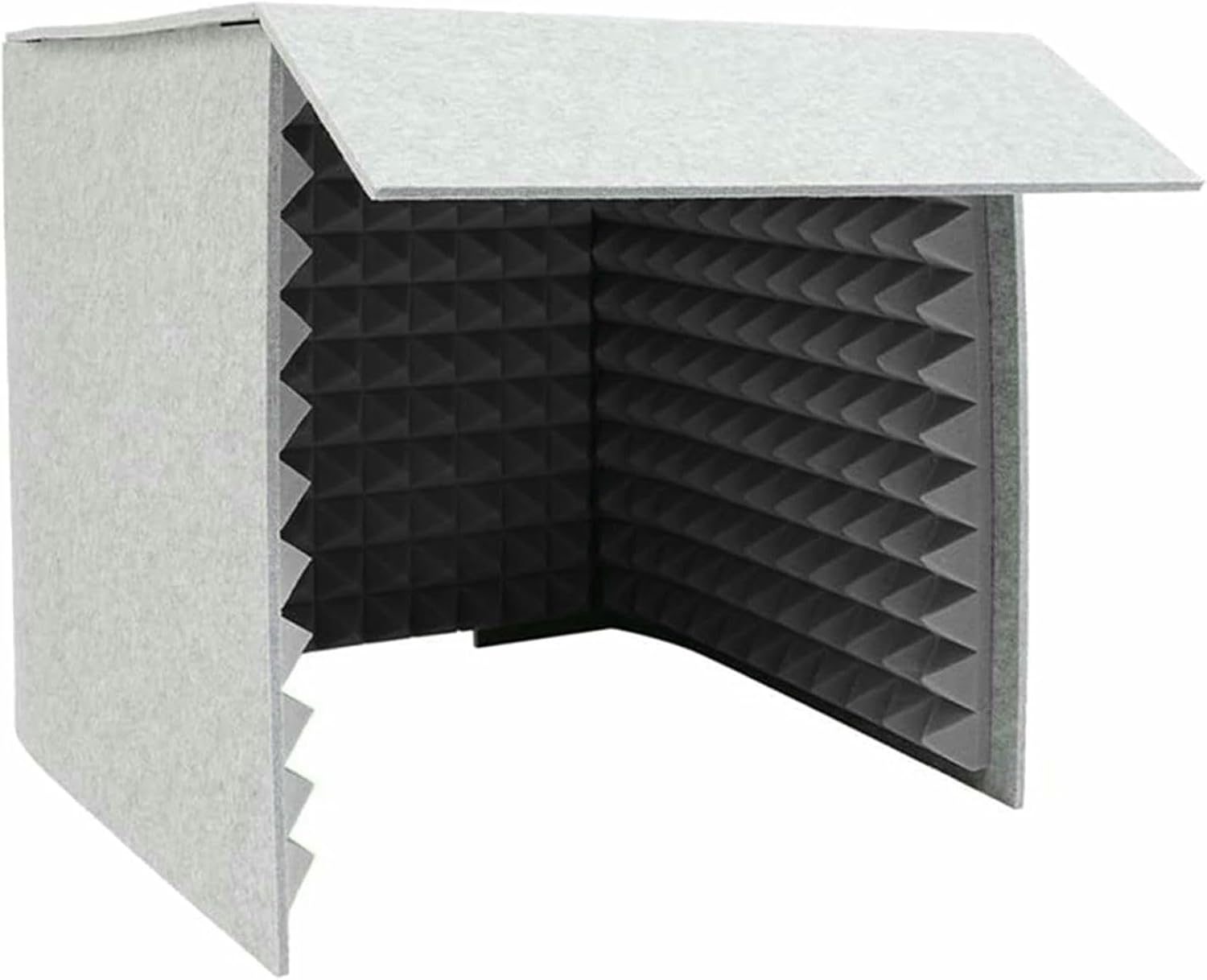 Portable Desktop Recording Booth, Foldable Sound Isolation Shield with Acoustic Foam, Square Noise-Reducing Soundproof Box for Podcasts Streaming
