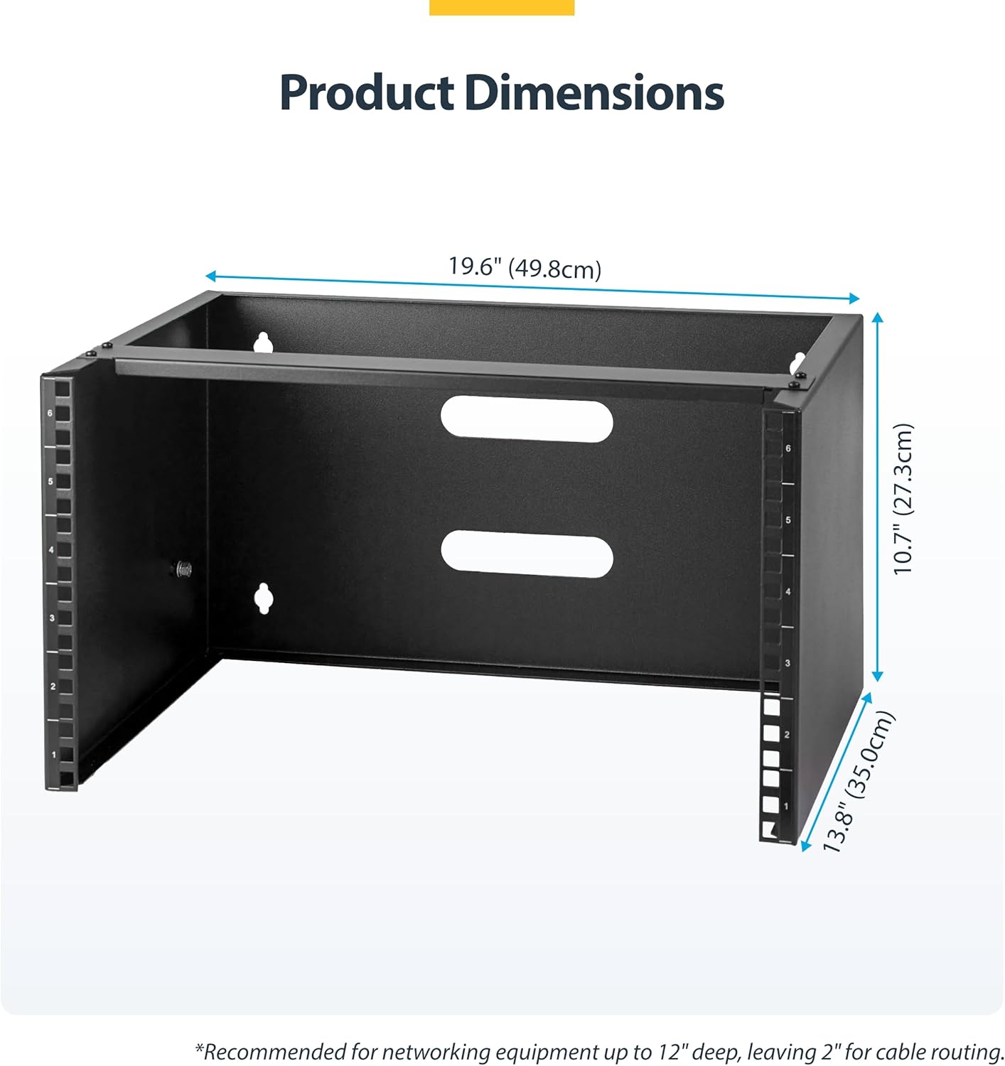 StarTech.com 6U Wall Mount Network Rack - 14 Inch Deep (Low Profile) - 19