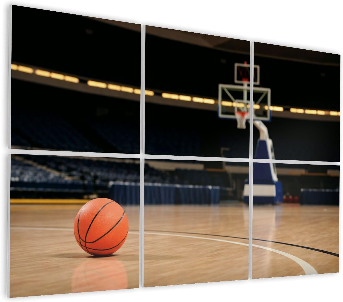 6 Pack Art Acoustic Panels Self Adhesive Ball Basketball Court Decorative Soundproof Wall Panels Sound Absorbing Panel 48