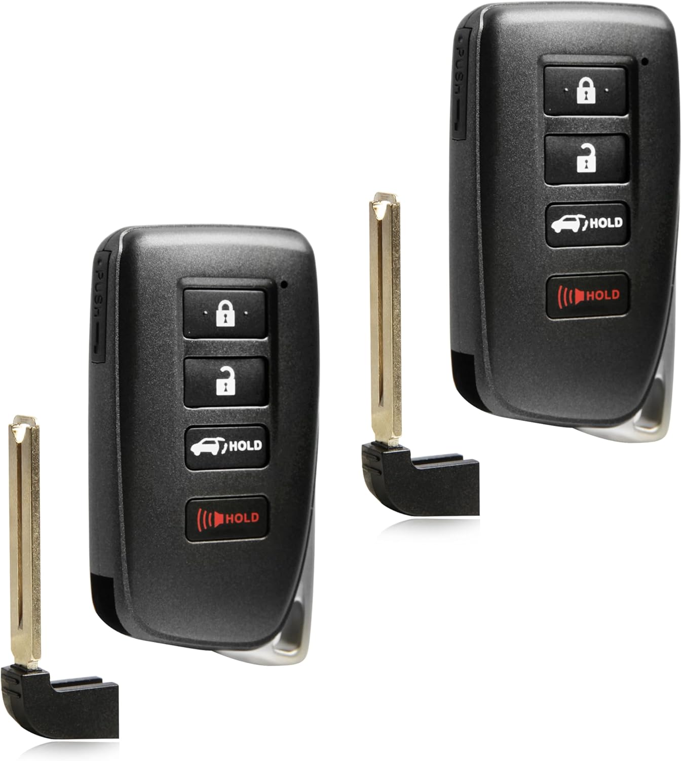 2X USARemote Key Fob Replacement Keyless Entry Remote for 2015 2016 2017 2018 2019 2020 Lexus LX570 NX200T NX300 NX300H 4-Button Proximity Smart Key (HYQ14FBA, AG Board, 89904-78070)