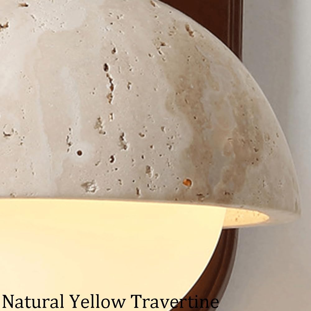 Bedroom Corner Wall Sconce,French Retro Style,Natural Yellow Travertine,LED Hardwired Wall Lighting Fixture, Stable Lighting Wall Mount Lamp,for,Restaurant,Office,Folk House,Inn,Bar,etc,Ligh