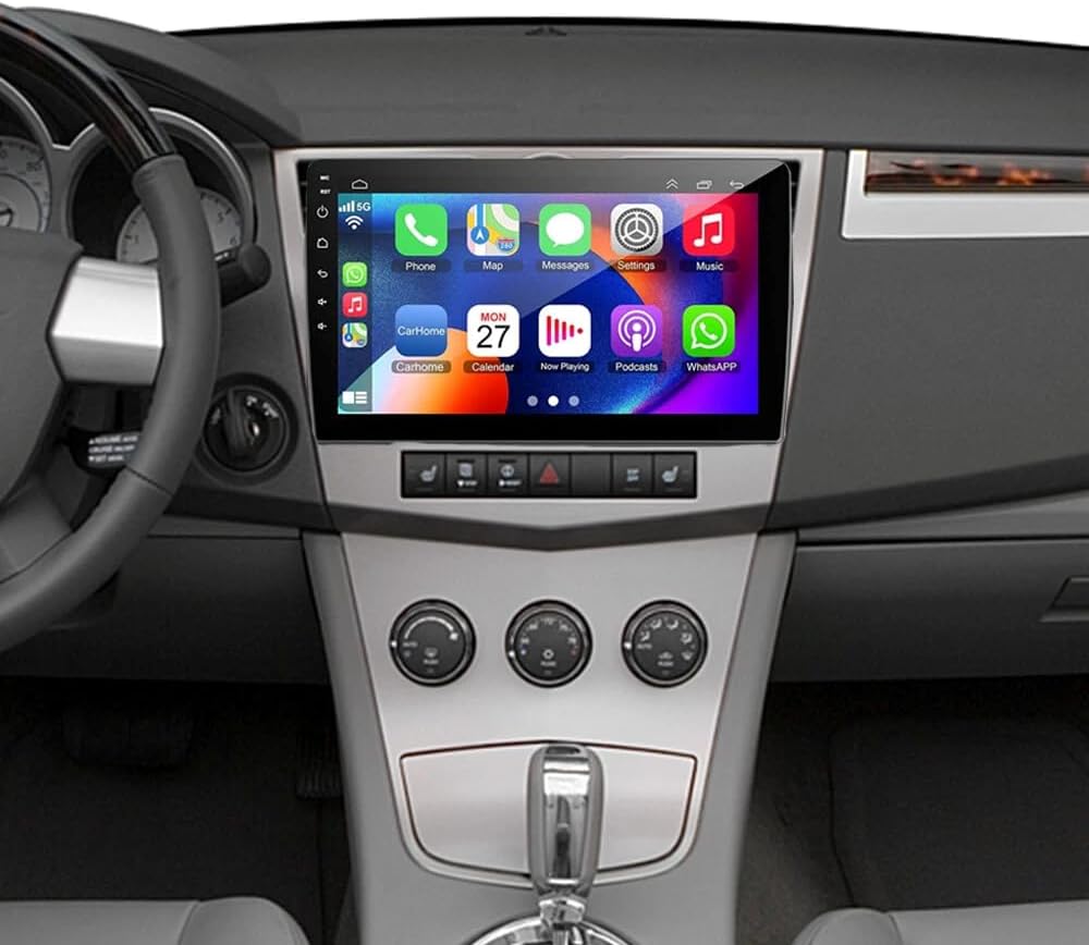 Double Din Car Stereo for 2007 Chrysler Sebring with Wireless CarPlay & Android Auto, 10 Inch Touch Screen Radio with Backup Camera, Mirror Link, GPS Navigation, Voice Control, Bluetooth, WiFi, FM