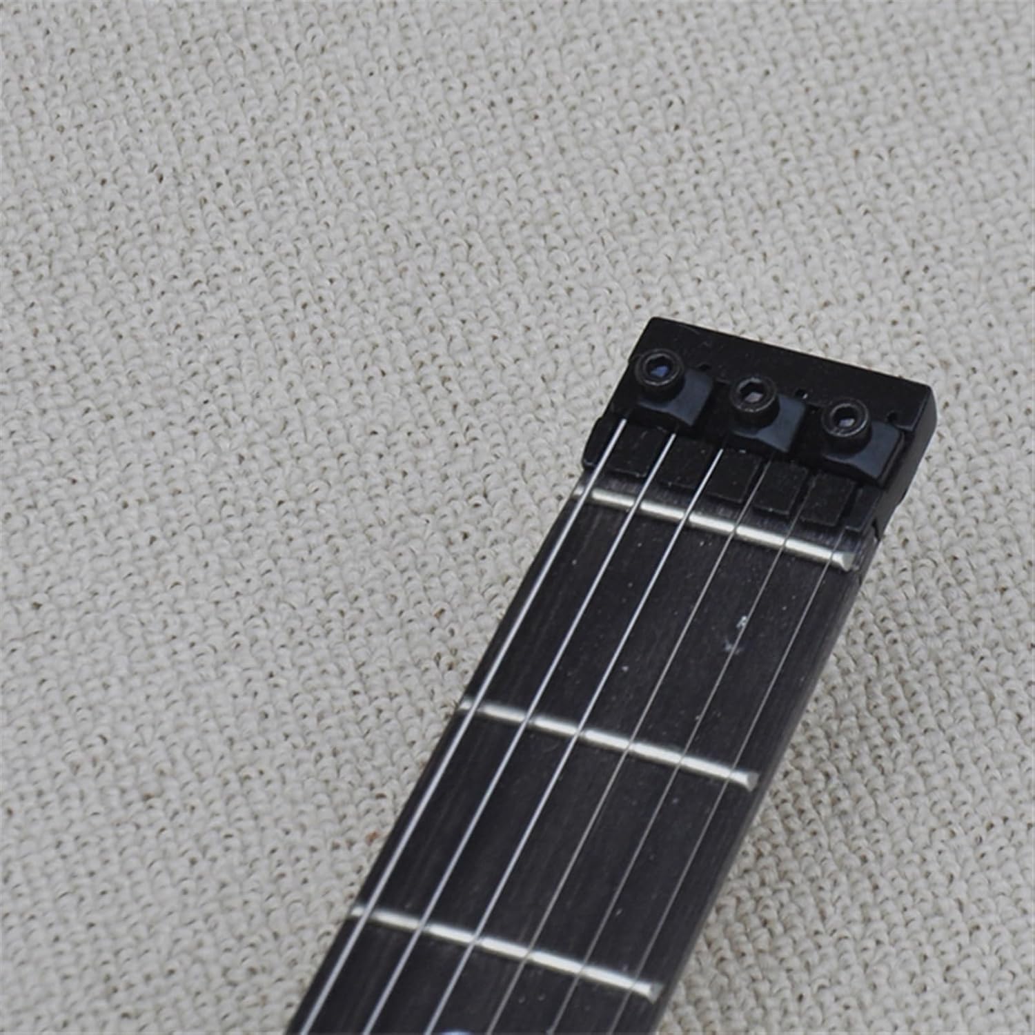 Headless Electric Guitar 24 Frets 39 Inches Blue Headless Electric Guitar with Flame Maple Veneer Rosewood Fretboard