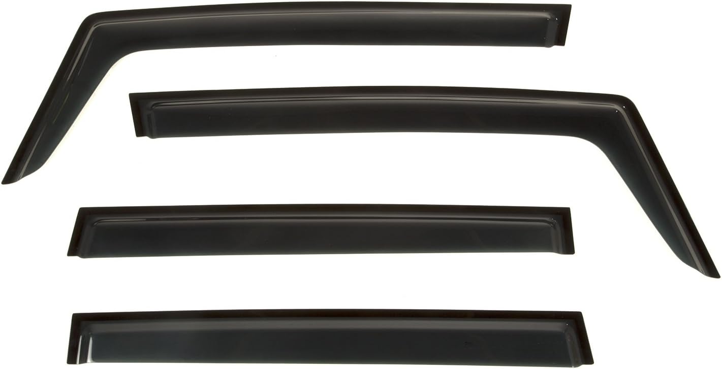 Rugged Ridge | Window Visor Kit, 4-piece, Smoke | 11349.15 | Fits 2015-2017 Jeep Renegade Latitude/Limited/North/Sport/Trailhawk; 2016 Renegade Dawn of Justice/75th Anniversary