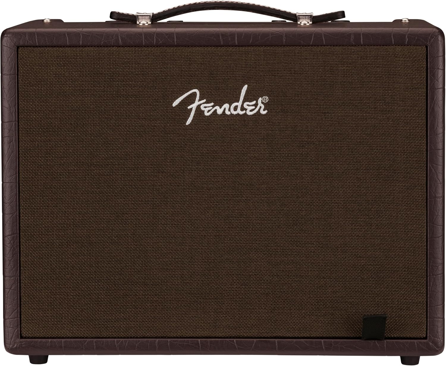 Fender Acoustic Guitar Amp Junior 120V, Dark Brown Color Bundle with Pig Hog “Black Woven” 10ft Instrument Cable, 12X Fender Guitar Picks & Liquid Audio Instrument Polishing Cloth