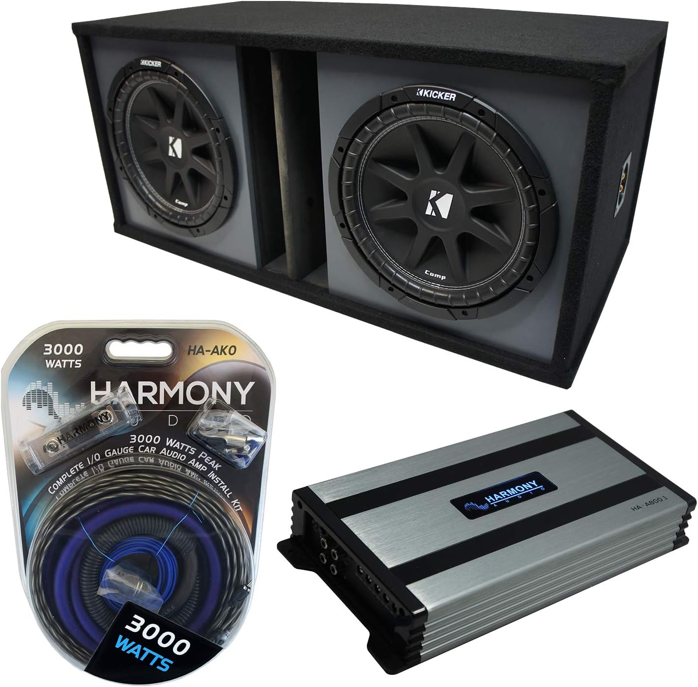 Harmony Audio Universal Car Stereo Paintable Ported Dual 12