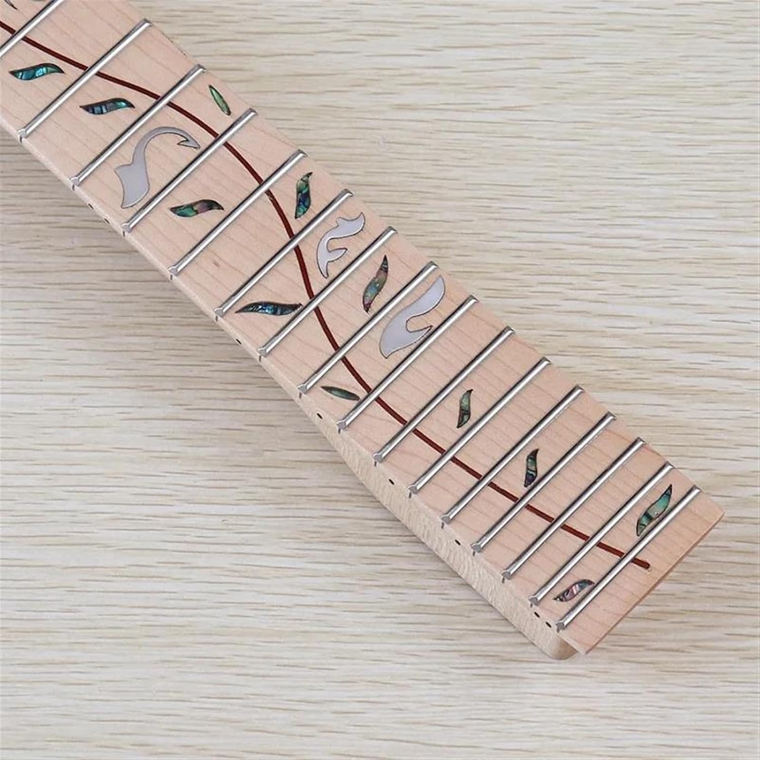 Replacement Guitar Neck Canada Maple 6 Strings Electric Guitar Neck Wood Guitar Neck Matte 24 Frets Gold Color Nut Lock 57mm Heel Width(2)