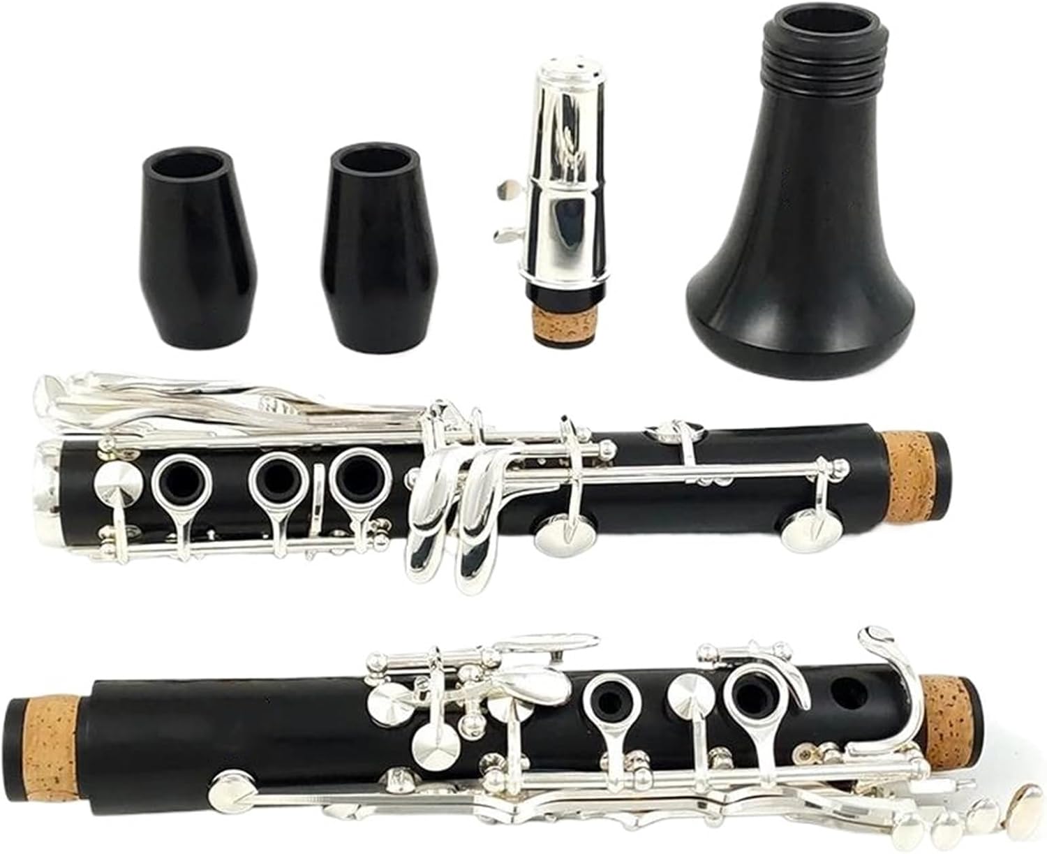 Clarinet Musical Instruments Clarinet Bb Wood Ebony Silver Plated 18 Key Ebony Clarinet