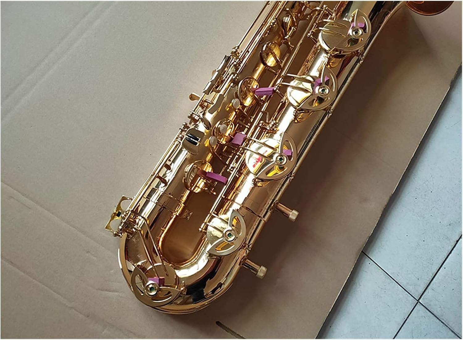 E Flat Baritone Saxophone Surface Professional Brass Musical Instruments Sax Student Saxophone