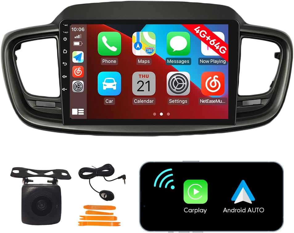 [4G 64G] Android Car Stereo FM Radio Carplay Android Auto 10