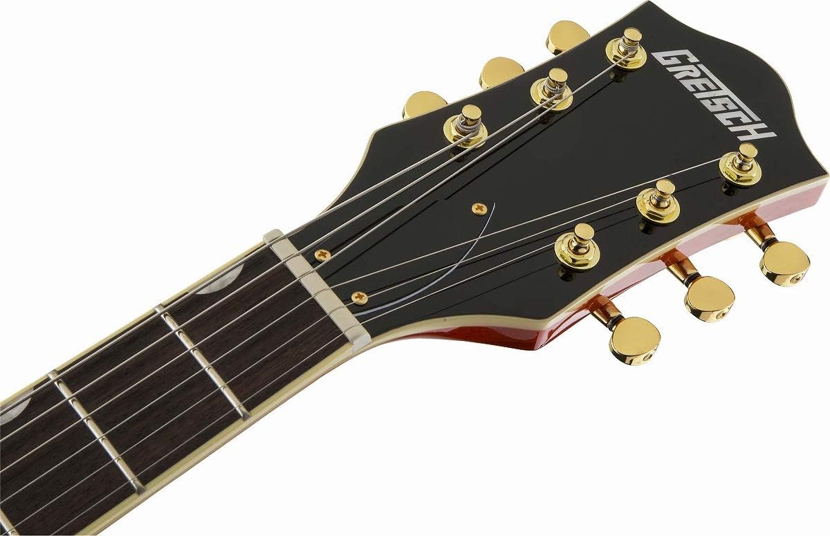 Gretsch G5655TG Electromatic Center Block Jr. Single-Cut Electric Guitar with Laurel Fingerboard, 22 Medium Jumbo Frets, Bigsby and Gold Hardware (Orange)