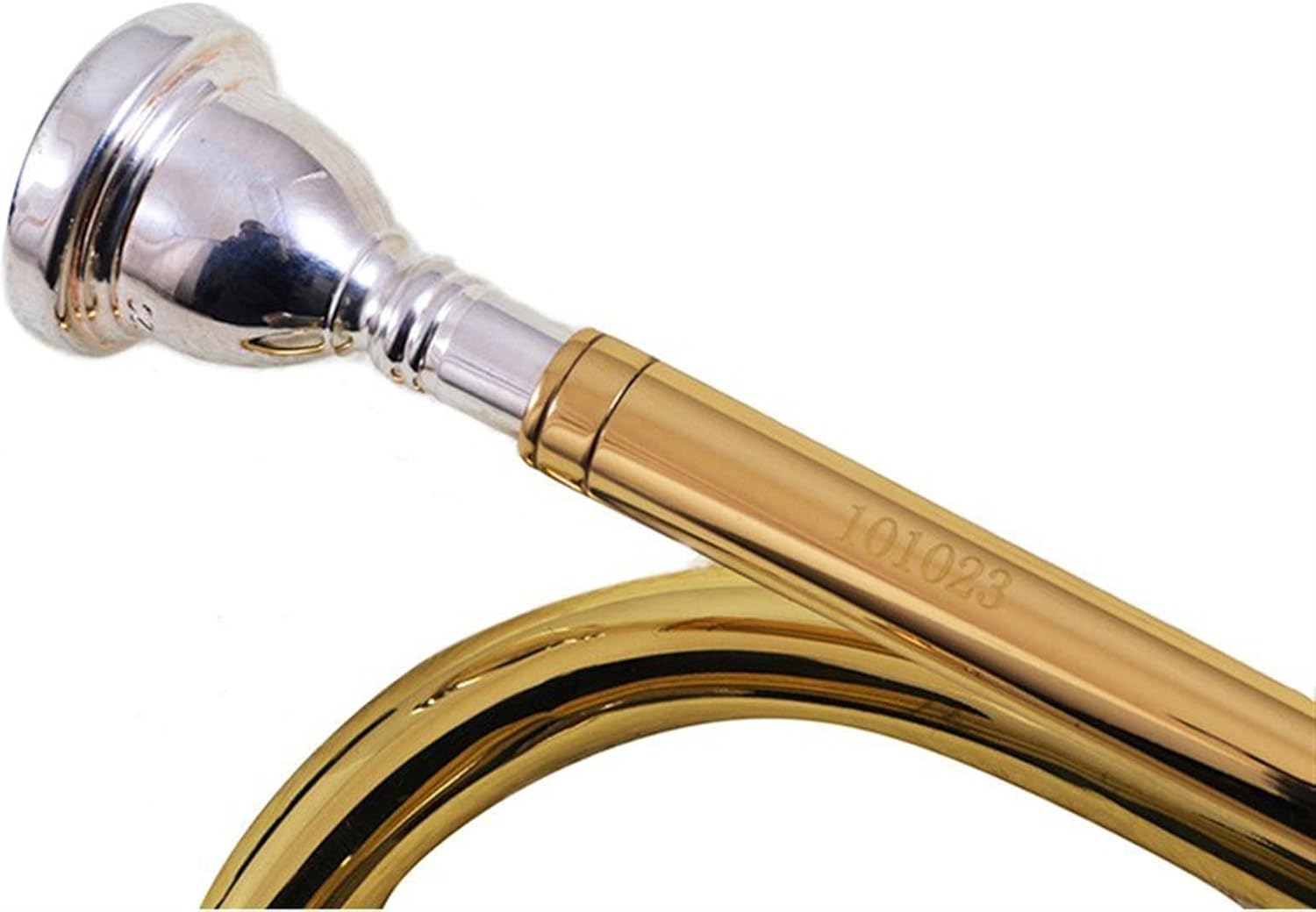 KESHUO Bass Trumpet BB Tune Lacquer Gold Tube Body Cupronickel Voice-Changing Wind Instrument Trumpets