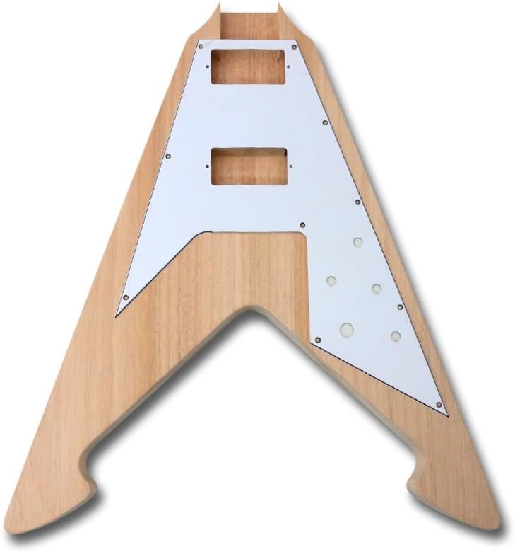 Diy Electric Guitar Kit Unfinished Rosewood Fretboard Neck & Guitar Body Blank with All Accessories Included Build Your Own (TZ-46)