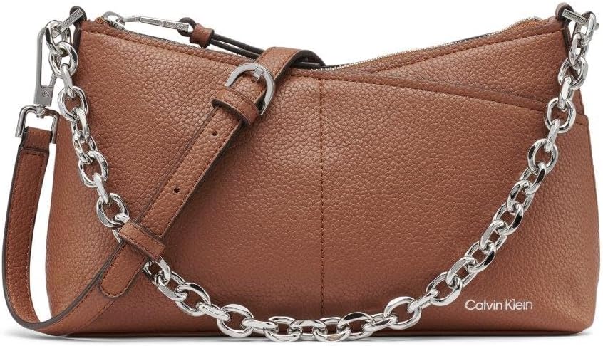 Calvin Klein womens Zoe Top Zip Chain Crossbody