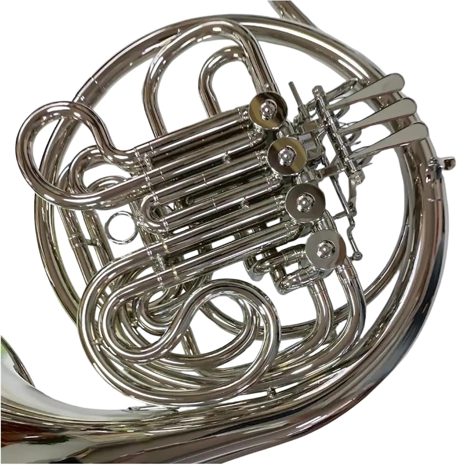 4 Key French Horn Nickel Plated 4 Key Double Row French Horn Instrument