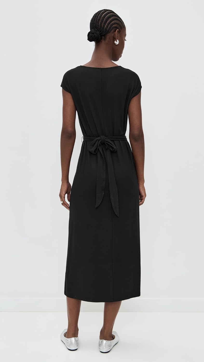 Vince Women's Short Sleeve Wrap Midi Dress