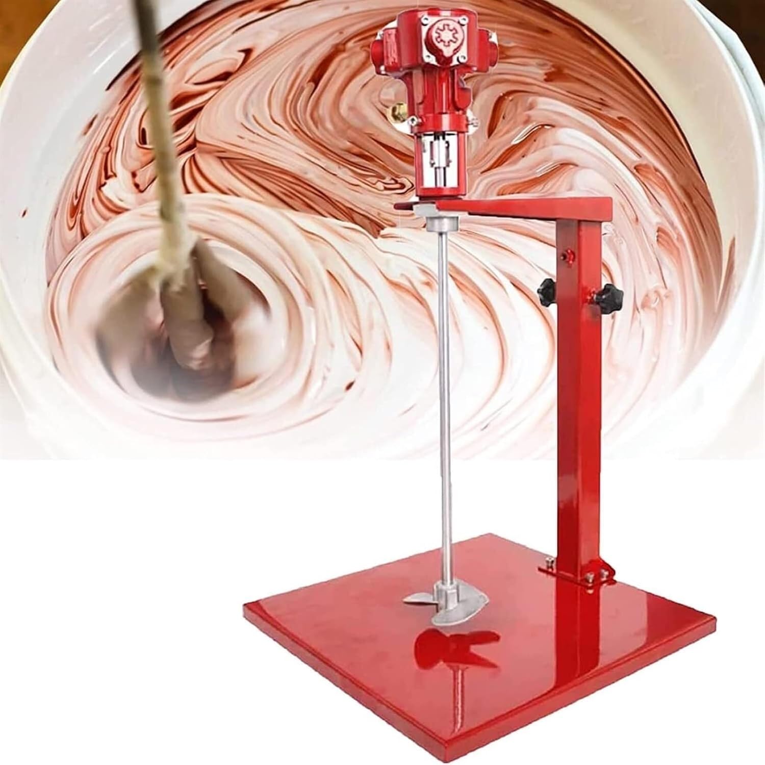 Automatic Lifting Paint Stirring Machine, Desktop Vertical Air Mixer 5 Gal/20L for Paint Mixing, Dye Mixing, Hydrosol