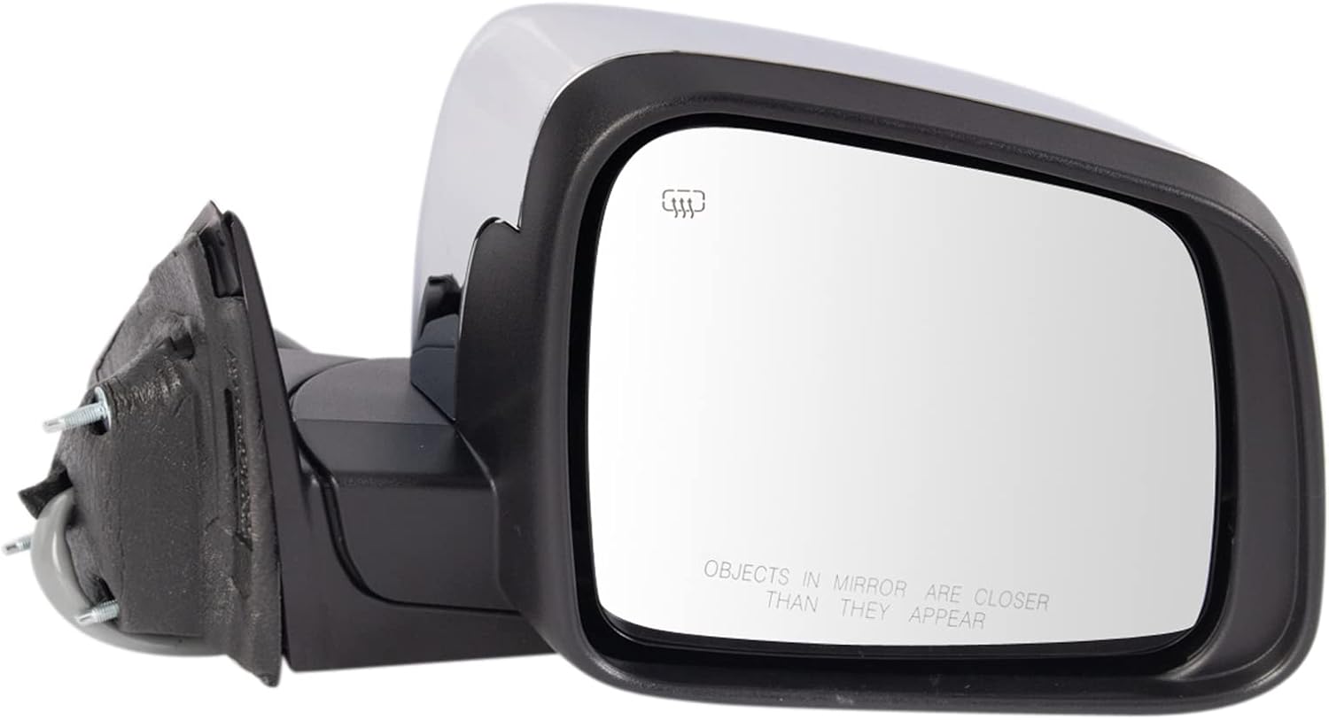 TRQ Passenger Side Mirror Assembly Power Folding Electric Adjustment Heated Memory Chrome Compatible with 2014-2020 Jeep Grand Cherokee CH1321414