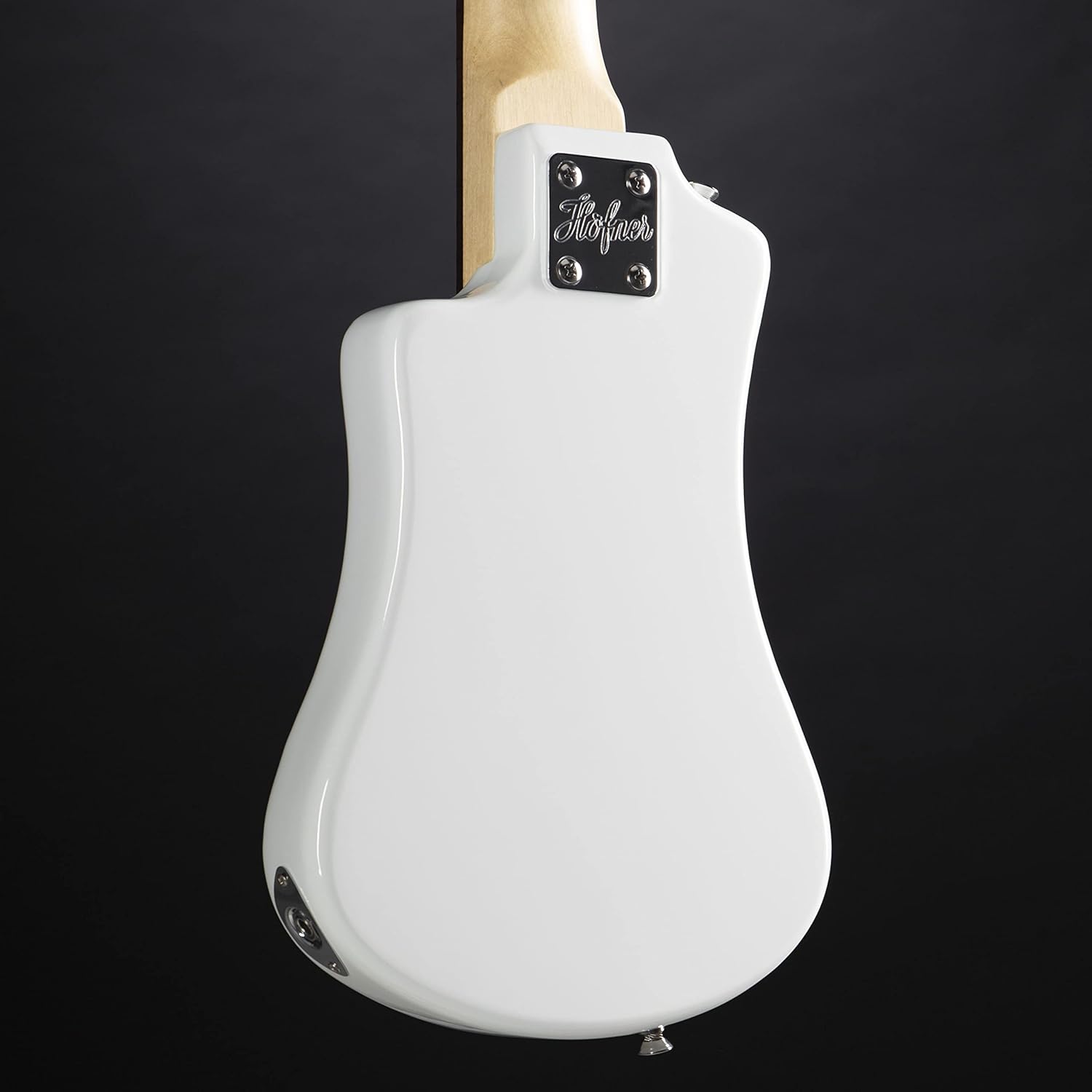 HOFNER Shorty Electric Bass Guitar, White, W/Gig Bag