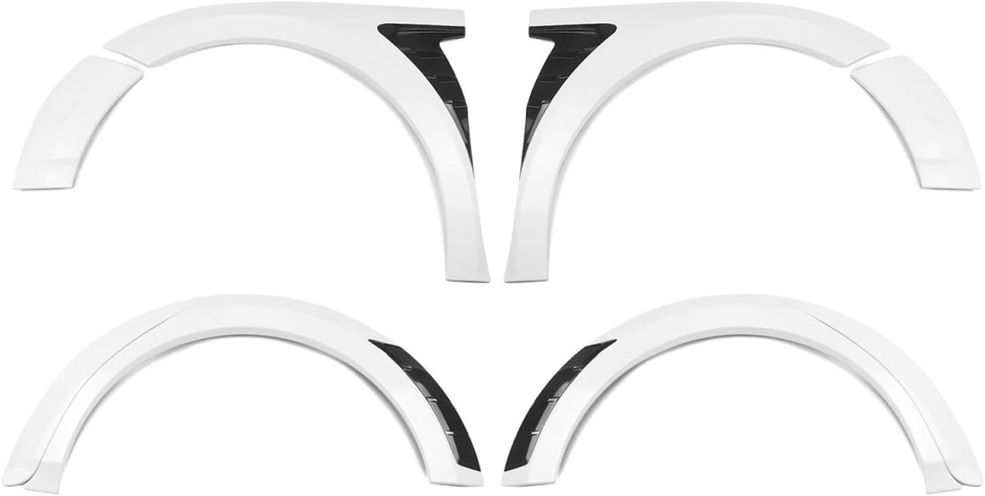 8pcs/set Red Flares Cover Brow Trim Compatible For Toyota Camry SE XSE Sport Model 2018-2022 Only Car Wide Wheel Arch Mudguard(White)