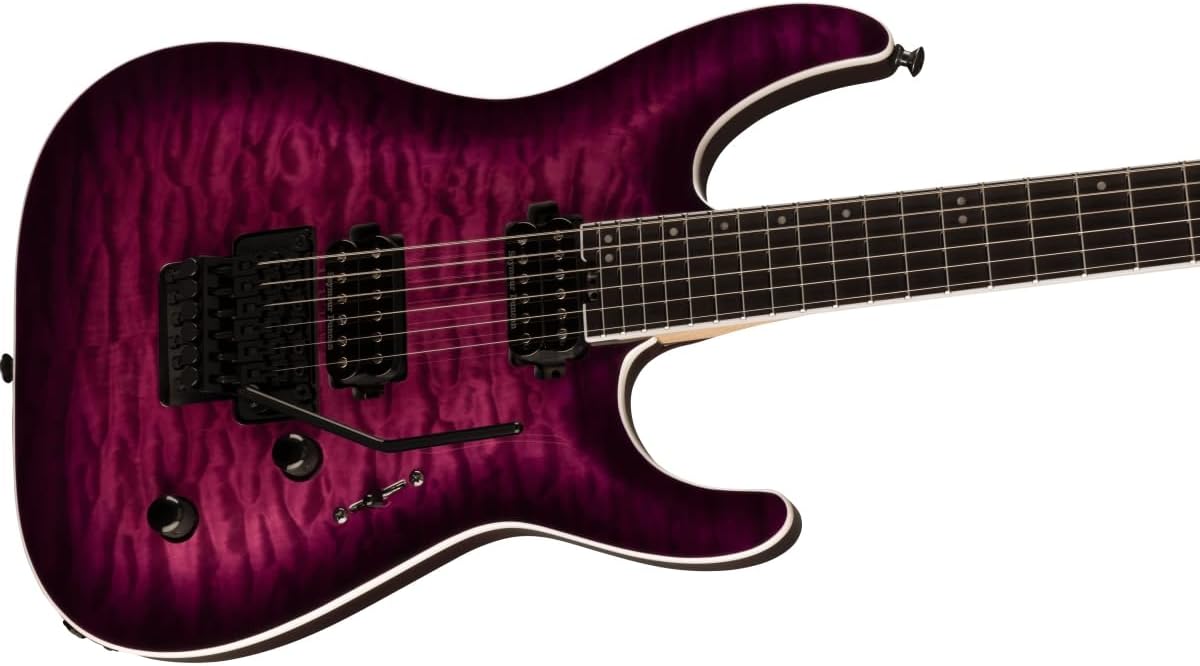 Jackson Pro Plus Series Dinky DKAQ Electric Guitar - Transparent Purple Burst