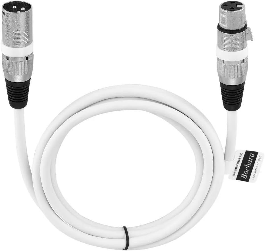 3 Pin XLR Cable Male to Female M/F Audio Cable Foil + Braided Shield for Microphone Mixer Amplifier Stage Light 8-Pack(2m)