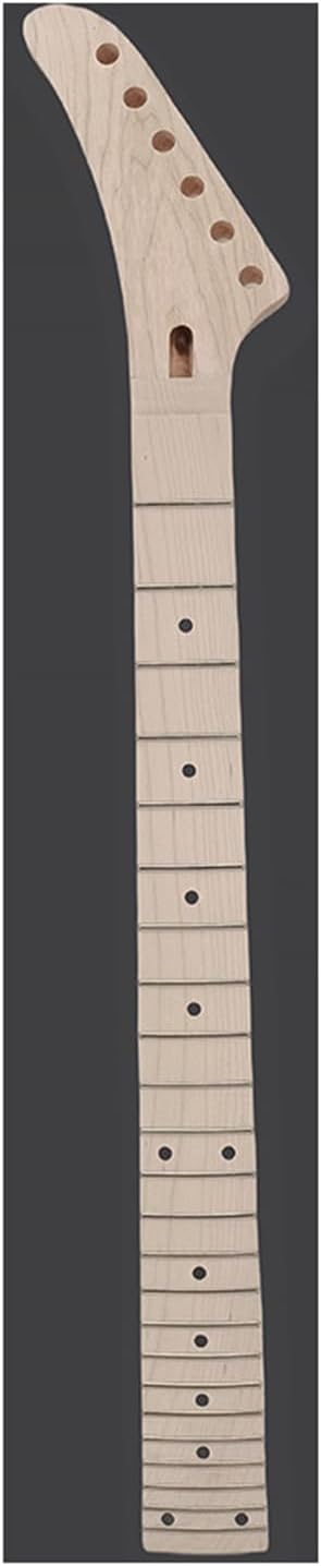 Replacement Guitar Neck 24-fret 25.5-inch Double-crank Electric Guitar Neck Backhand Guitar Neck Electric Guitar Semi-finished Accessories