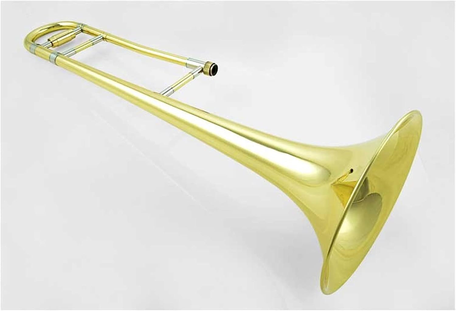 Student Trombone Alto Trombone B Flat Gold Paint Student Sliding Gold Paint B Flat Trombone with Shell and Mouthpiece Trombone Kit