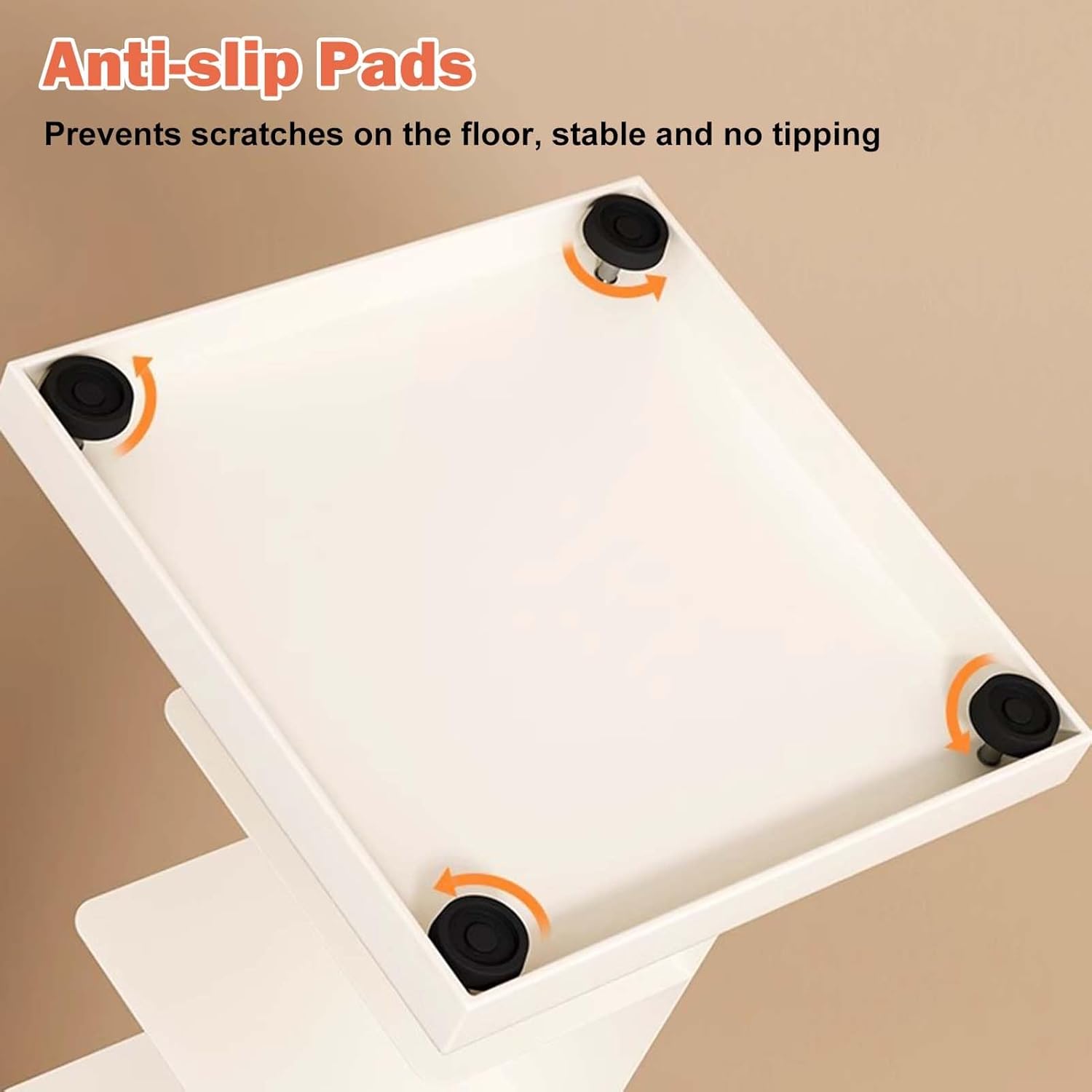 Invisible Floating Bookshelf, Metal Vertical Spine Book Tower for Bedroom/Living Room/Office, Open Storage Organizer Shelves Freestanding(White,6-Tier 107cm (42 1/8