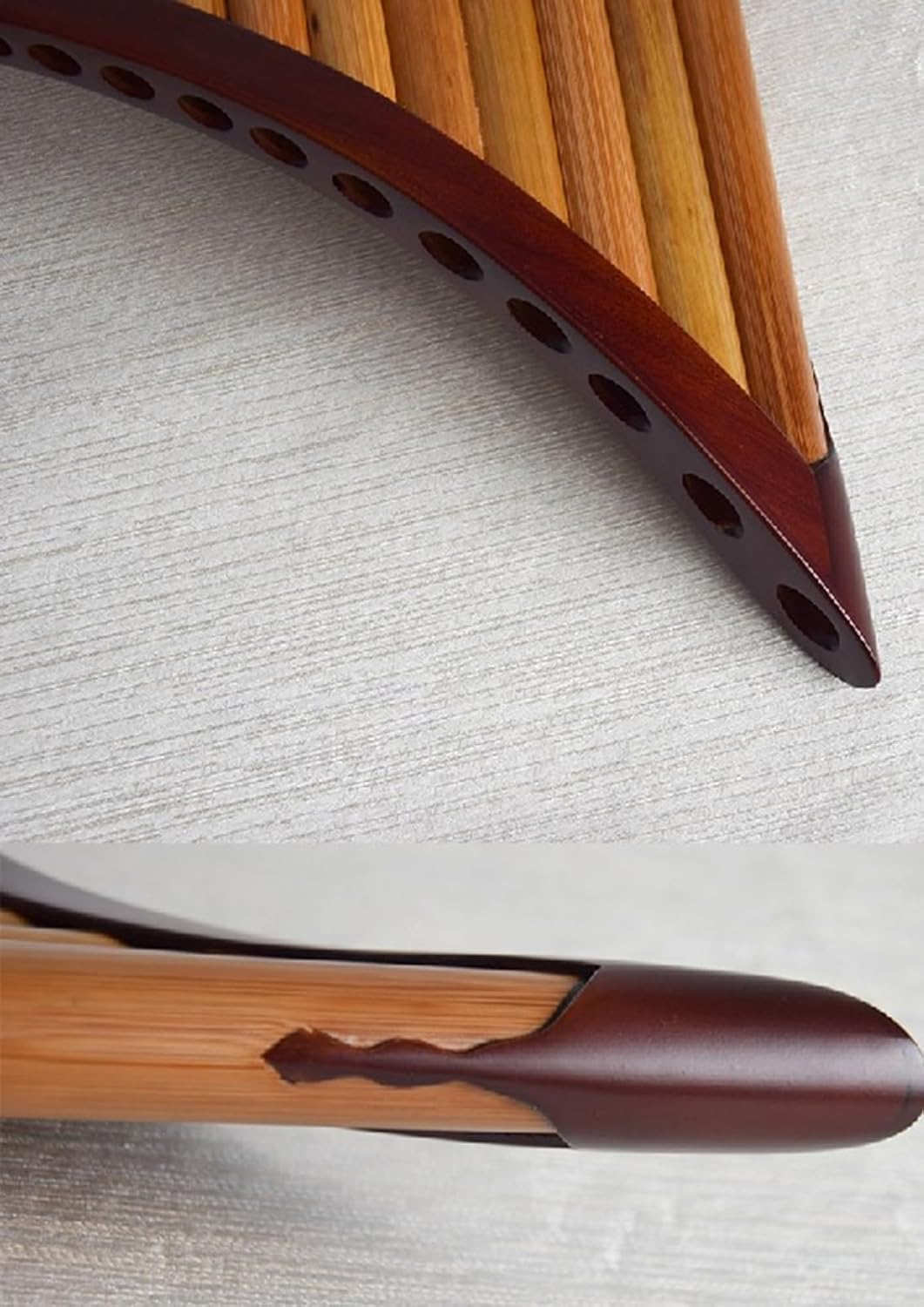 25 Pipes Bamboo Pan Flute Bagpipes G Key or C Key Musical Instrument Pan Pipes Woodwind key Professional Panpipe Pan Flute Instrument (Color : G Key, Size : Right Hand)