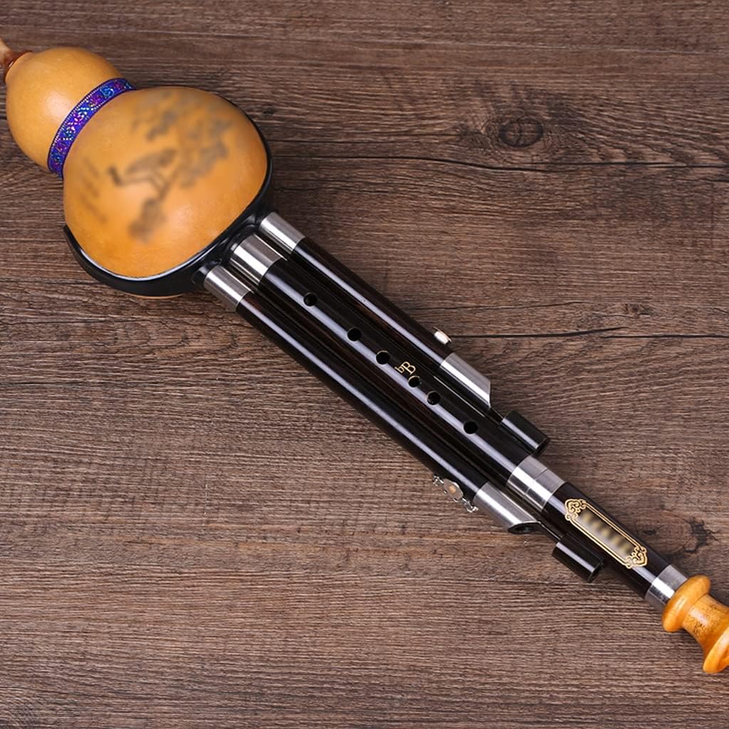 Mobkid Ebony Cucurbit Silk Removable Cucurbit Silk Chinese Wind Instrument Suitable for Adults Children and Beginners (Color : Yellow, Size : B-Flat)
