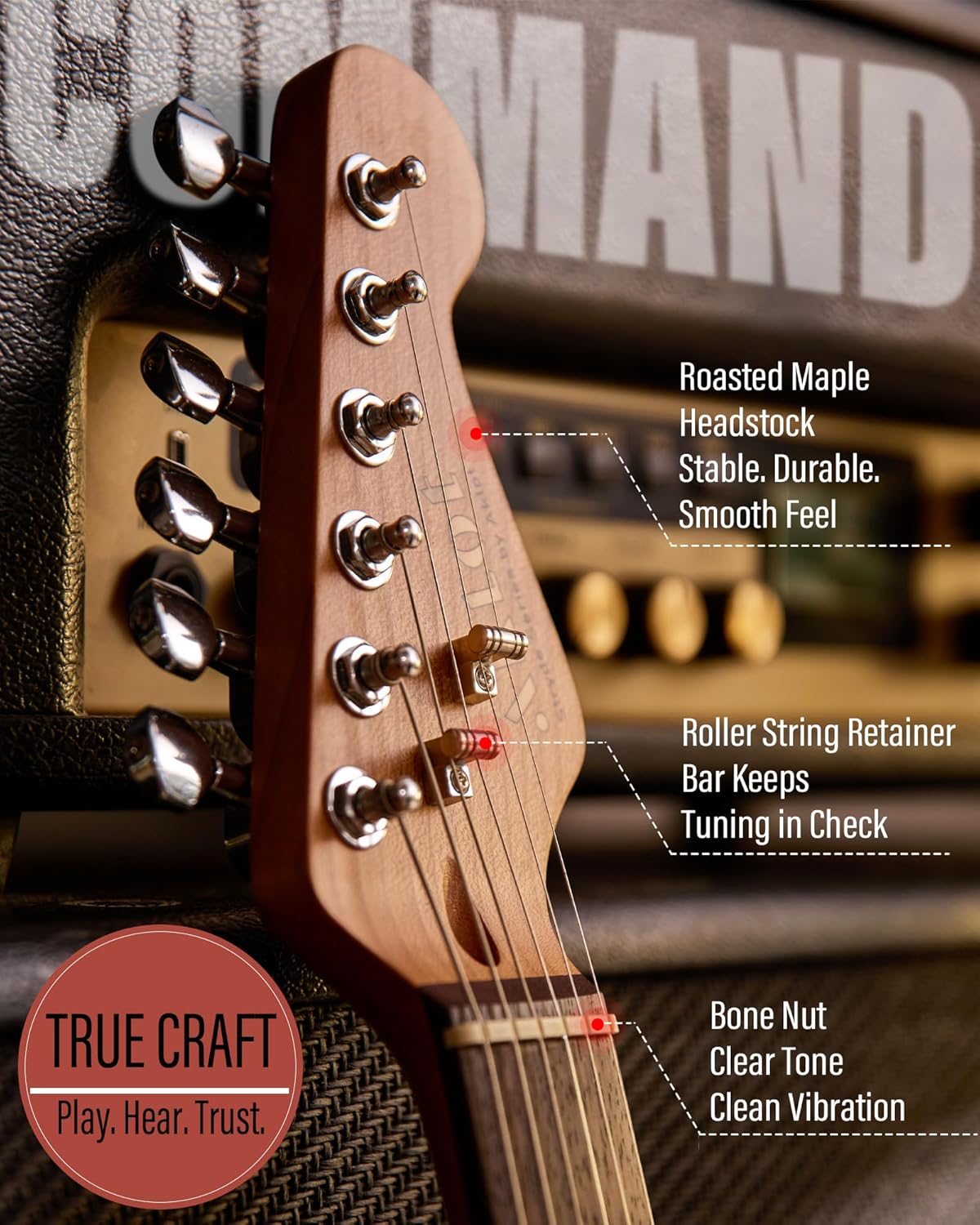 AKLOT Beginner Electric Guitar Kit: 10W Amp, Coil-Split HSS Pickups, Roasted Maple Neck, Gig Bag, Lesson Book, Tuner, Strap, Picks, Stryde Phantom Black