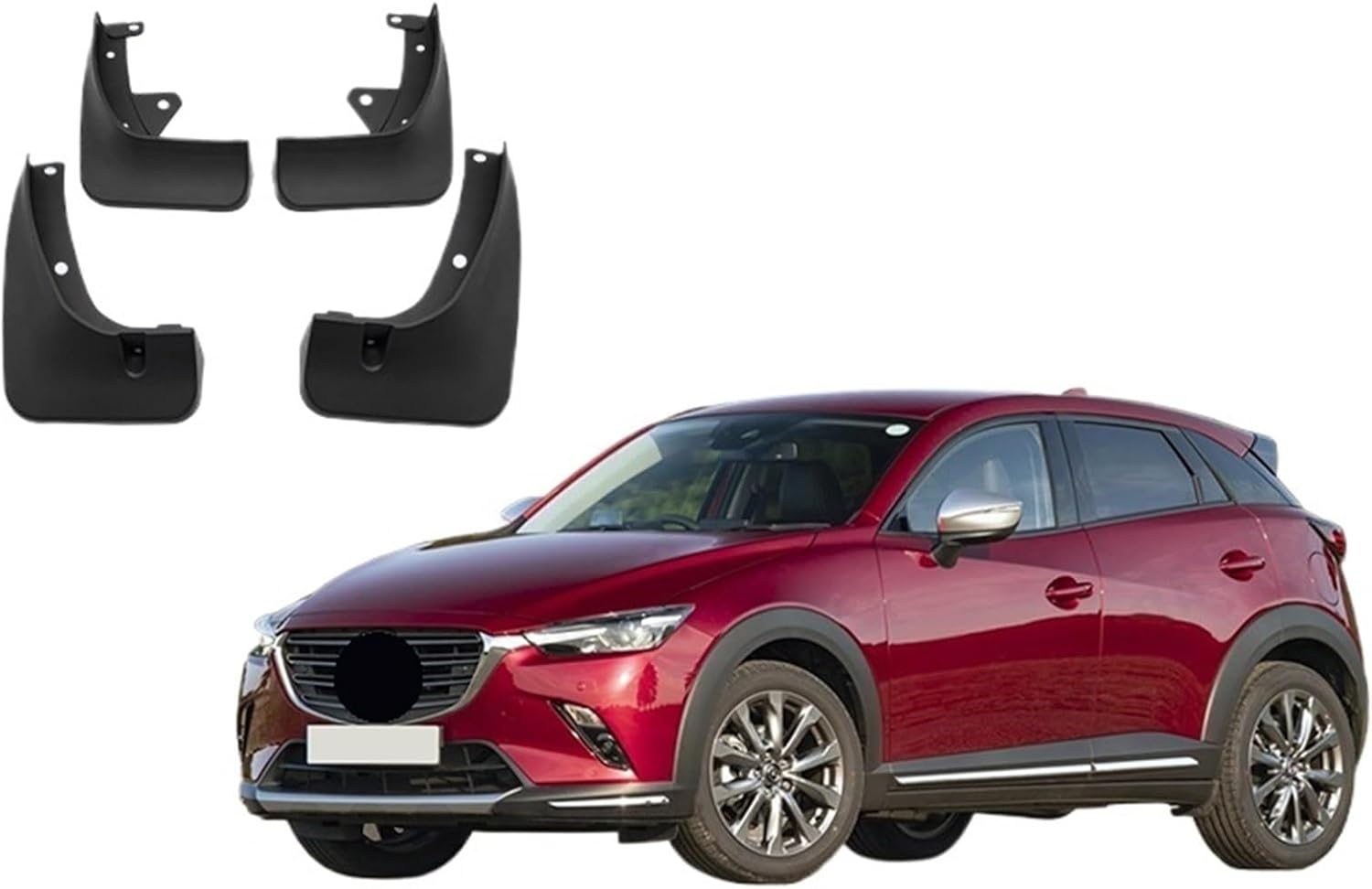Compatible with Mazda CX-3 CX3 2015-2021 2016 2017 2018 2019 2020 Car Mudflaps Mud Flaps Splash Guards Mudguards Flap Fender Accessories