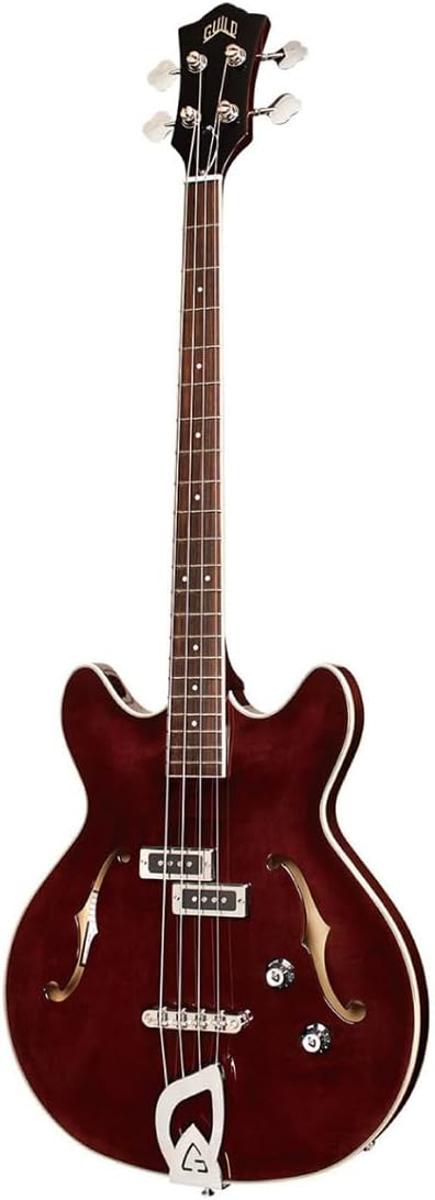 Guild Guitars Starfire I Bass Semi-Hollow Body Double-Cut Bass, Vintage Walnut, Newark St. Collection