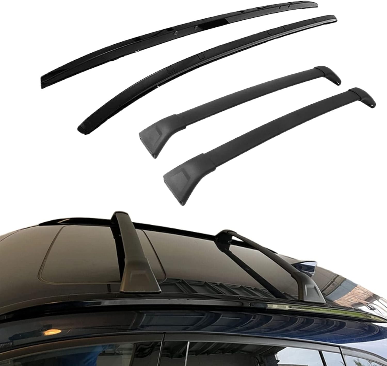 Roof Rack Cross Bars & Side Rail Kit for Mazda CX-5 2017-2025 – Durable Aluminum Alloy, Complete Set with 2 Cross Bars + 2 Side Rails, Secure Transport for Kayaks, Bikes, Cargo Carriers & Luggage